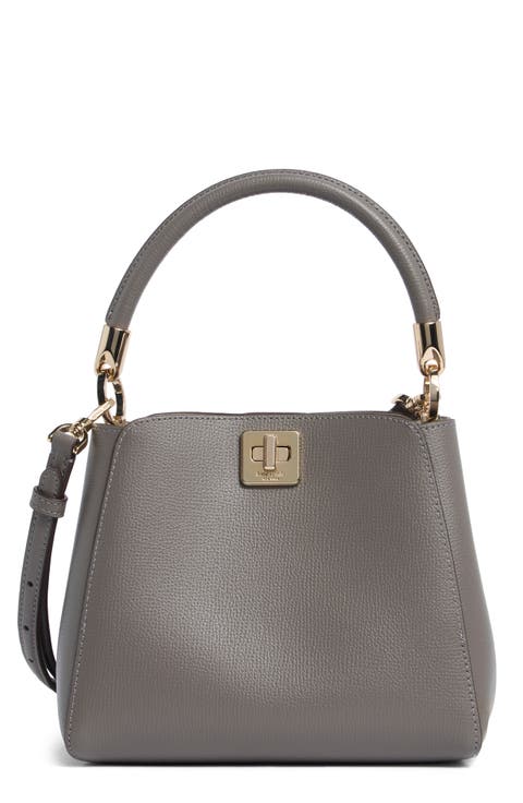phoebe refined grain leather satchel