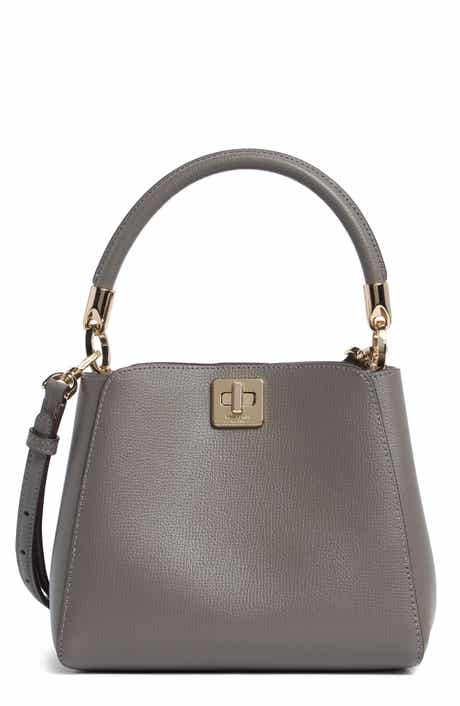 phoebe refined grain leather satchel