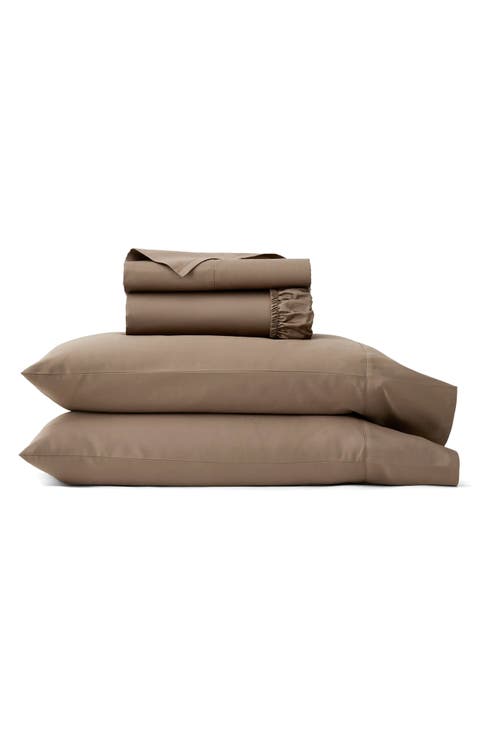 Percale Hemmed Duvet Cover & Shams Set