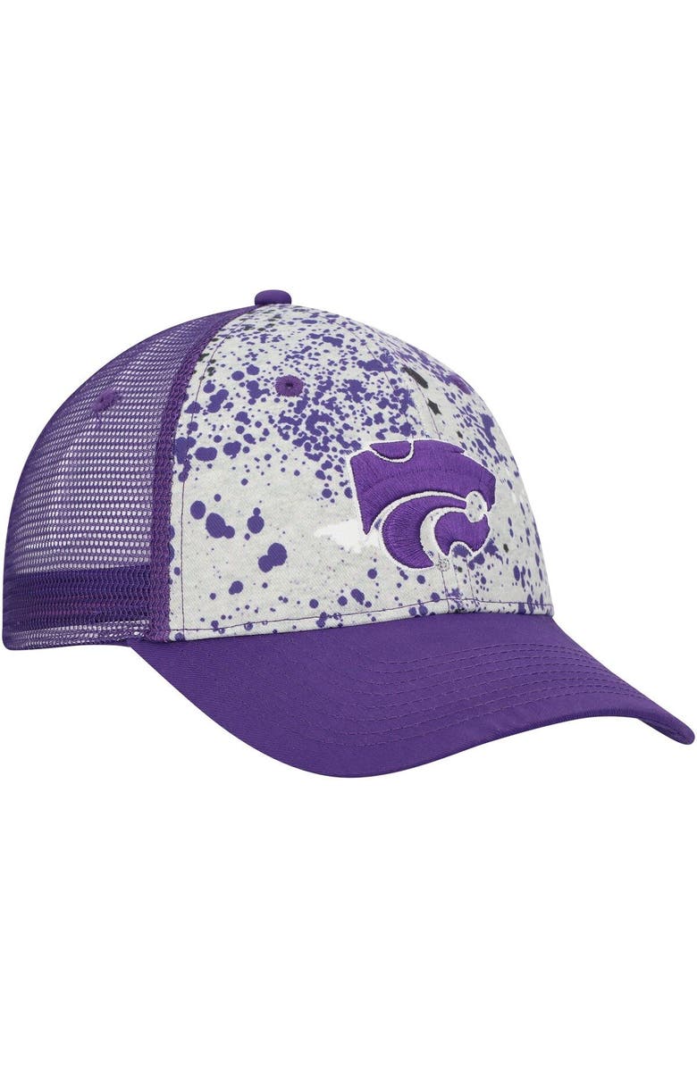 COLOSSEUM Men's Colosseum Gray/Purple Kansas State Wildcats Love Fern Trucker Snapback Hat, Alternate, color, Gray