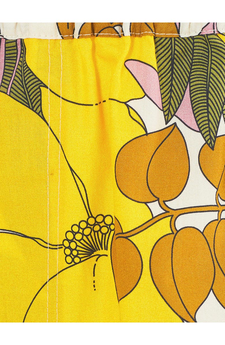 La DoubleJ Pull-Up Shorts Pineapple Sunflower White, Alternate, color, 