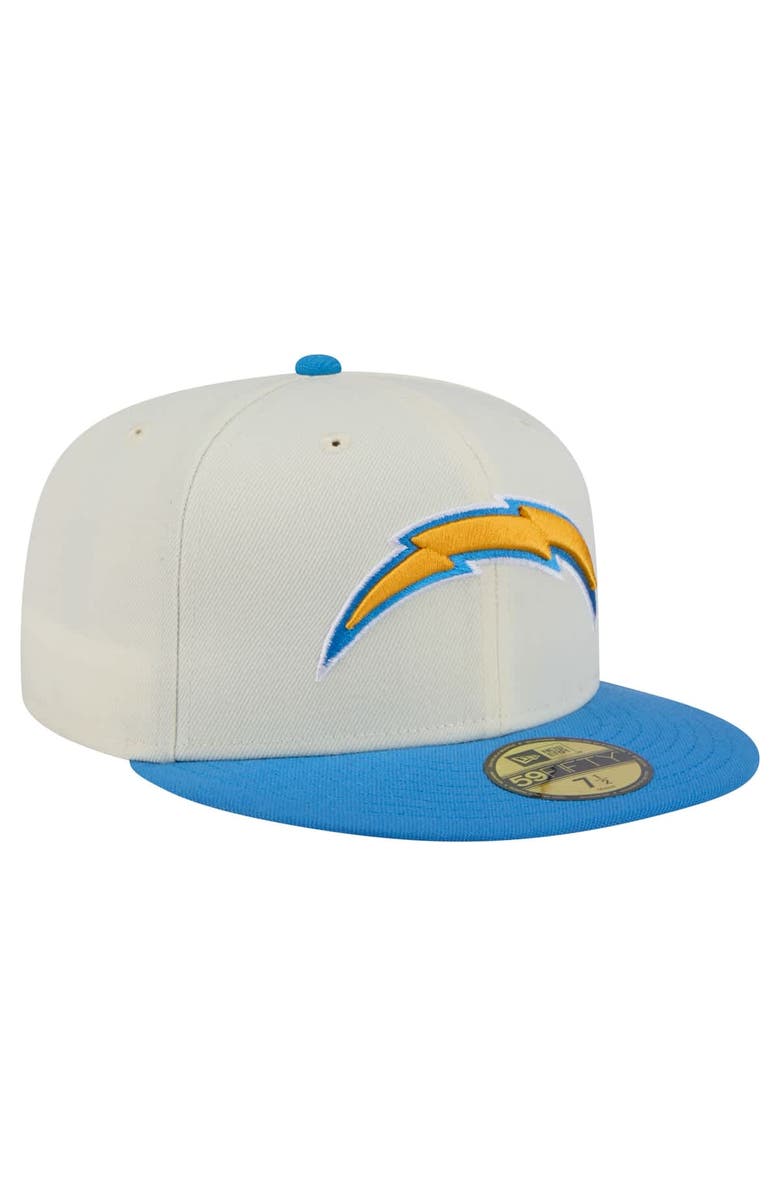 New Era Men's New Era  White/Powder Blue Los Angeles Chargers Main 59FIFTY Fitted Hat, Alternate, color, 