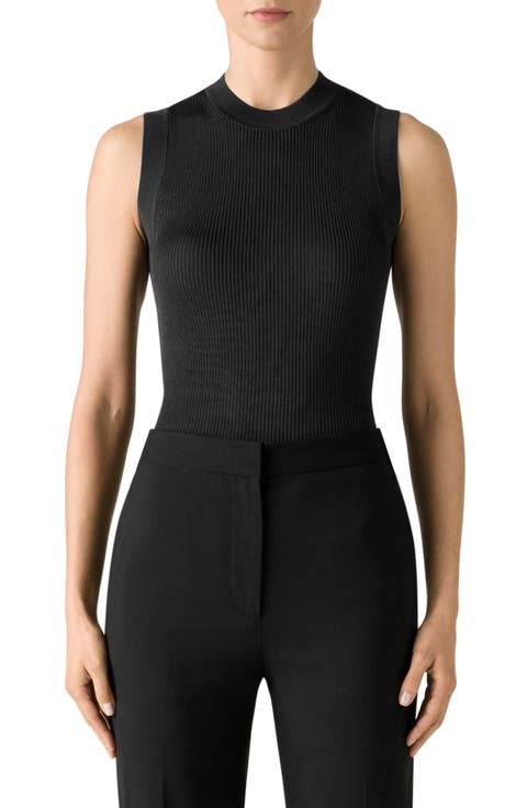 Mixed Rib Sleeveless Top