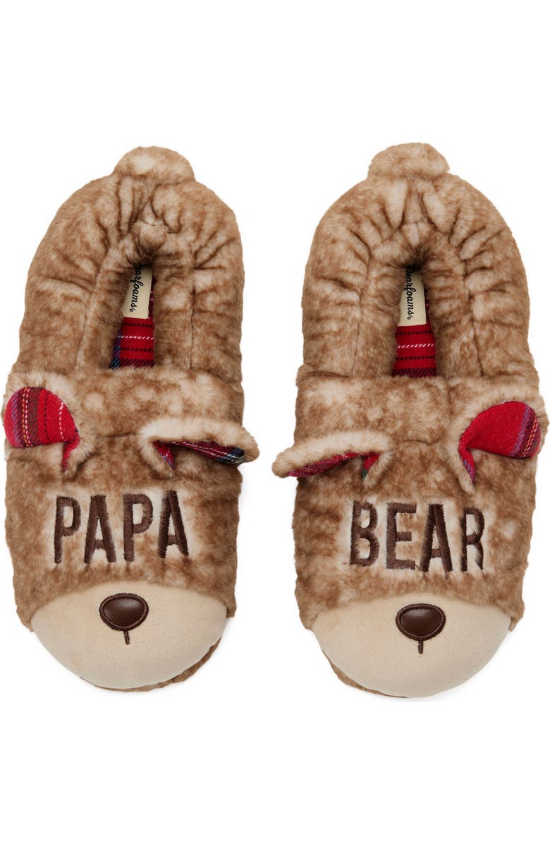 DEARFOAMS Papa Bear Closed Back Slipper, Main, color, Frost