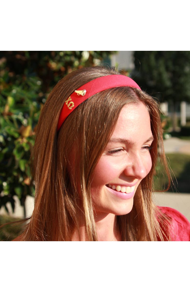 Lele Sadoughi Chi Omega Charlotte Headband, Alternate, color, Cardinal Red 600