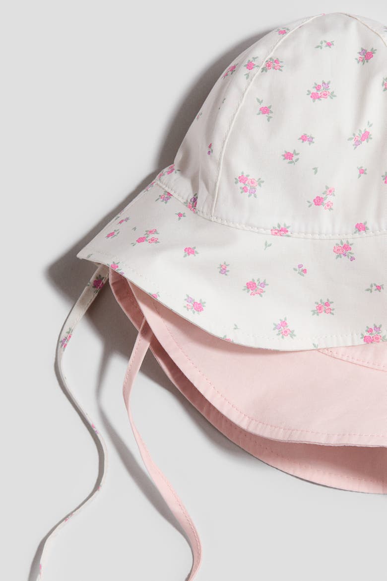 2-pack Cotton Sun Hats, Alternate, color, Light pink/floral