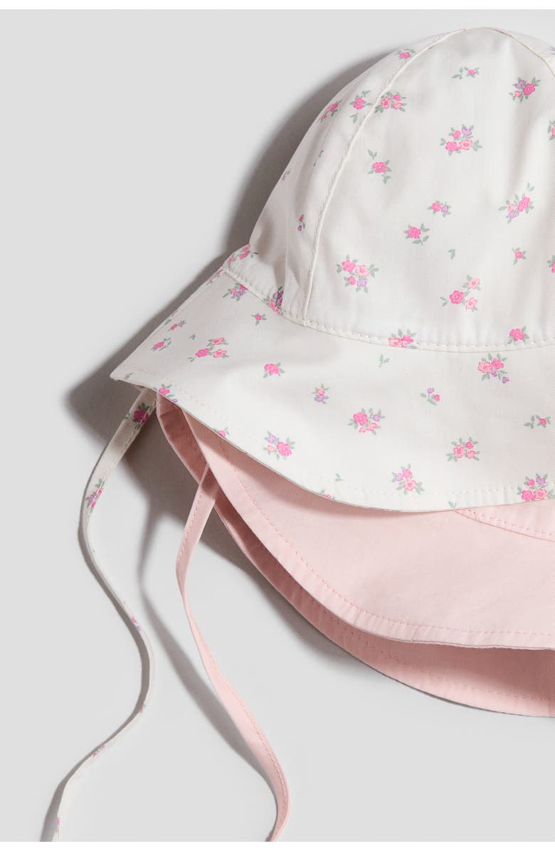 H&M 2-pack Cotton Sun Hats, Alternate, color, Light Pink/Floral