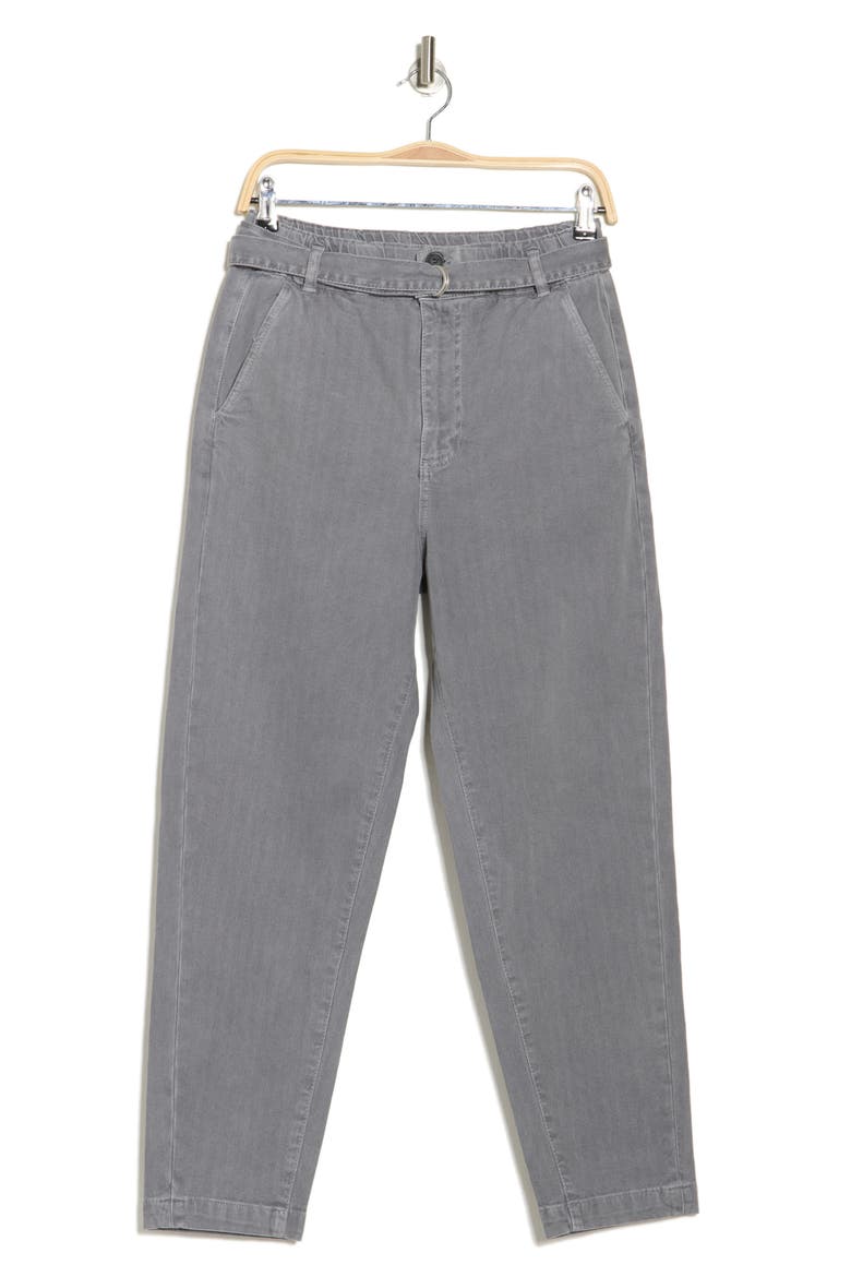 Renn Belted Paperbag Pants, Alternate, color, SULFUR SMOOTH SLATE