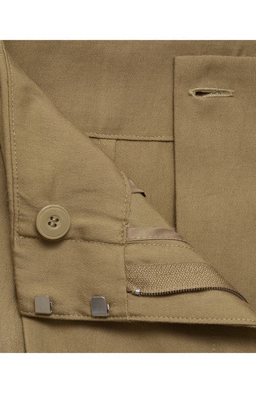 Mango Paperbag Waist Pants In Brown