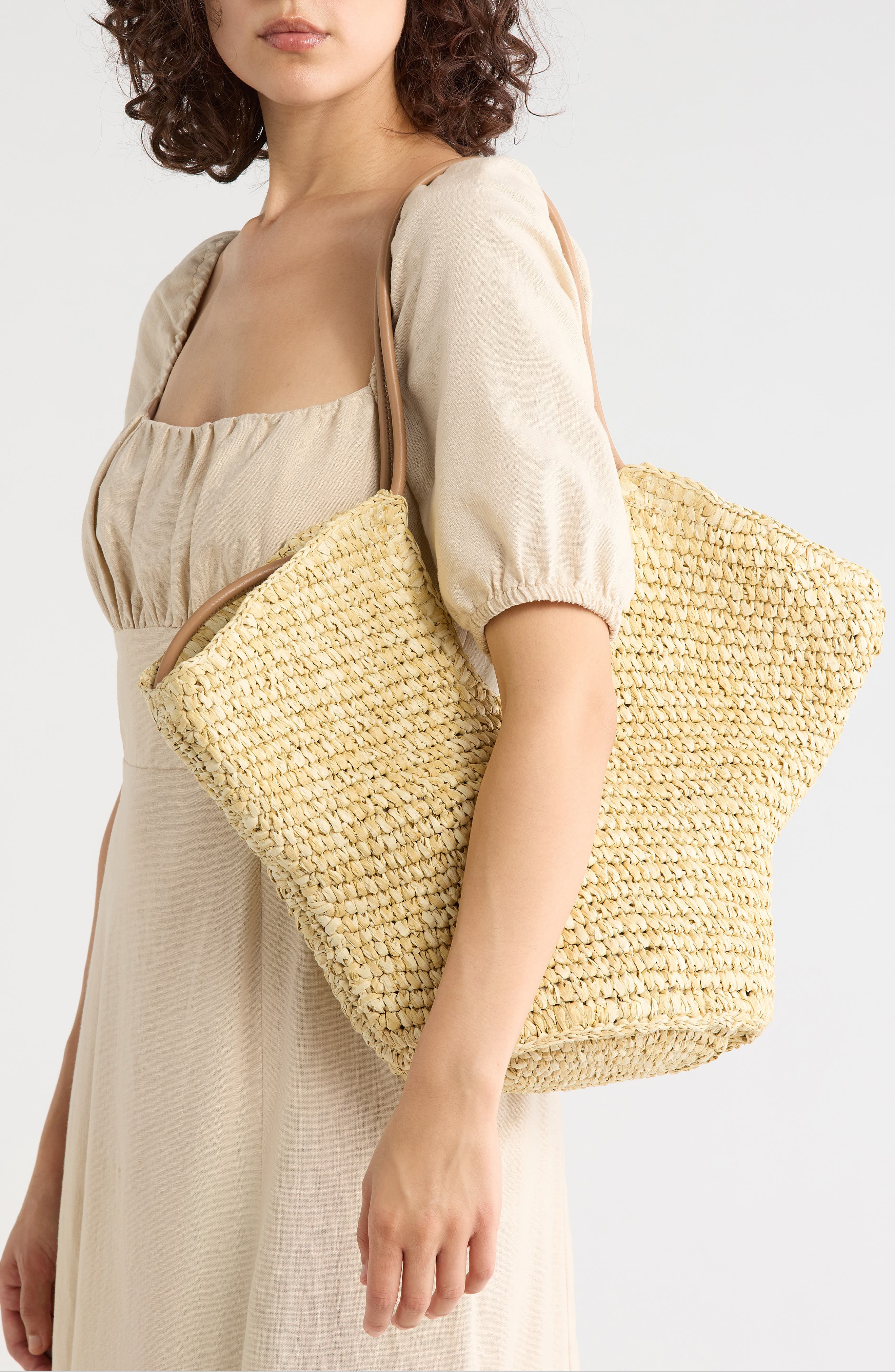 Lynn Straw Tote, Alternate, color, NATURAL