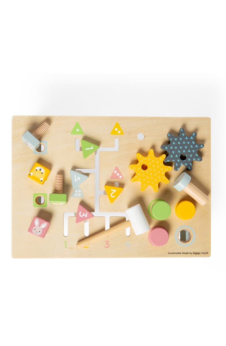 Bigjigs Toys FSC<sup>®</sup> Certified Tabletop Activity Bench, Alternate, color, White