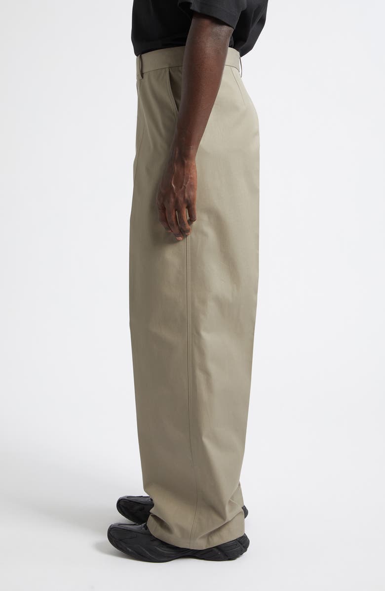Balenciaga Oversize Cotton Twill Chinos, Alternate, color, Beige