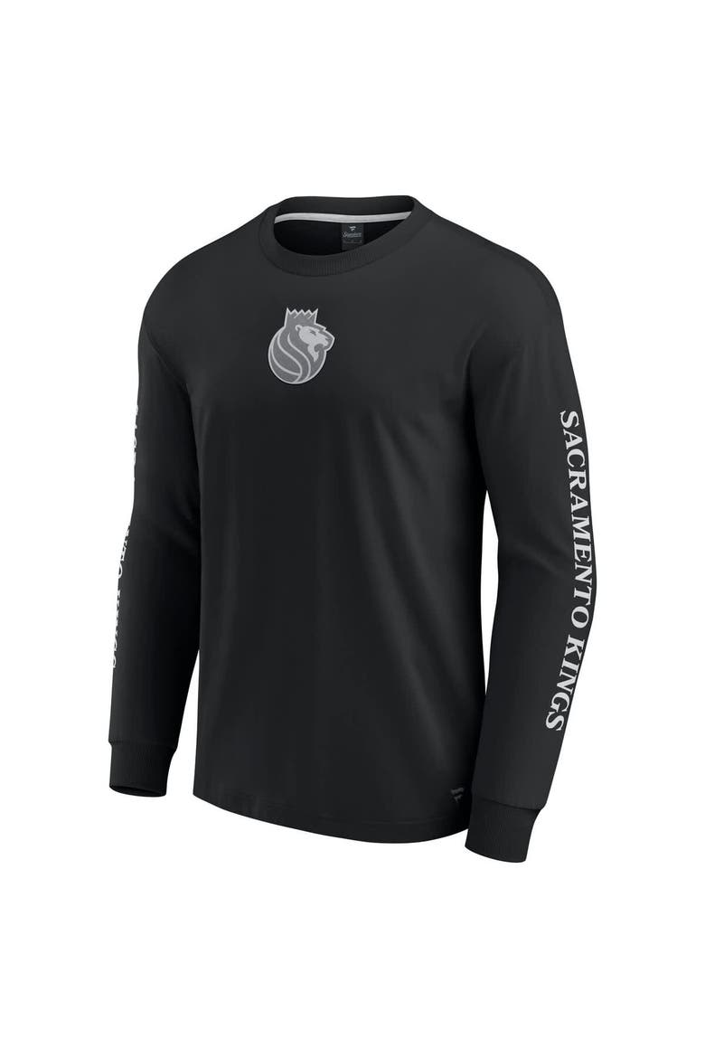 Men's Fanatics Black Sacramento Kings Elements Strive Long Sleeve T-Shirt, Alternate, color, Black
