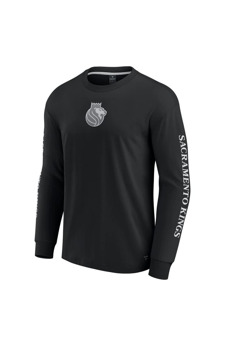 FANATICS Men's Fanatics Black Sacramento Kings Elements Strive Long Sleeve T-Shirt, Alternate, color, Black