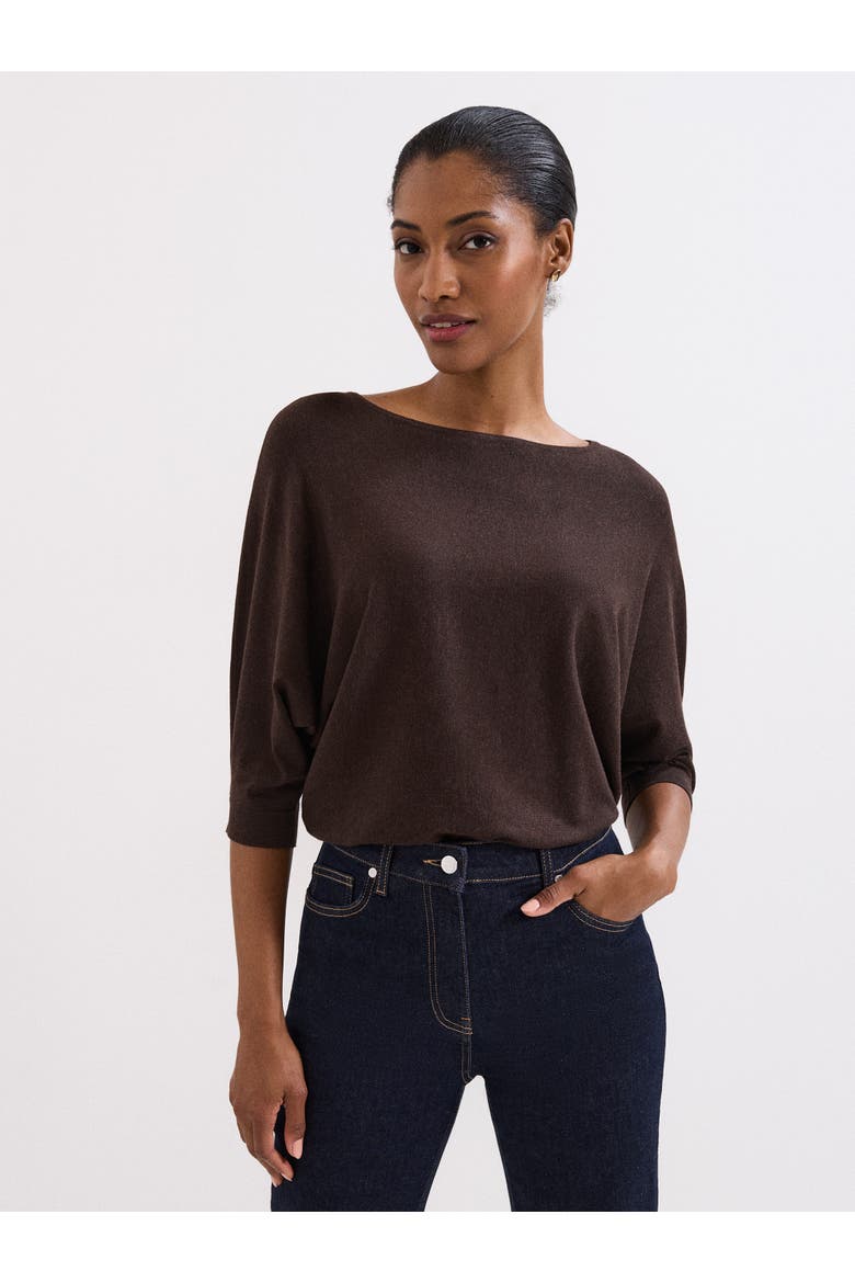 Cristine Knit Jumper, Main, color, Brown