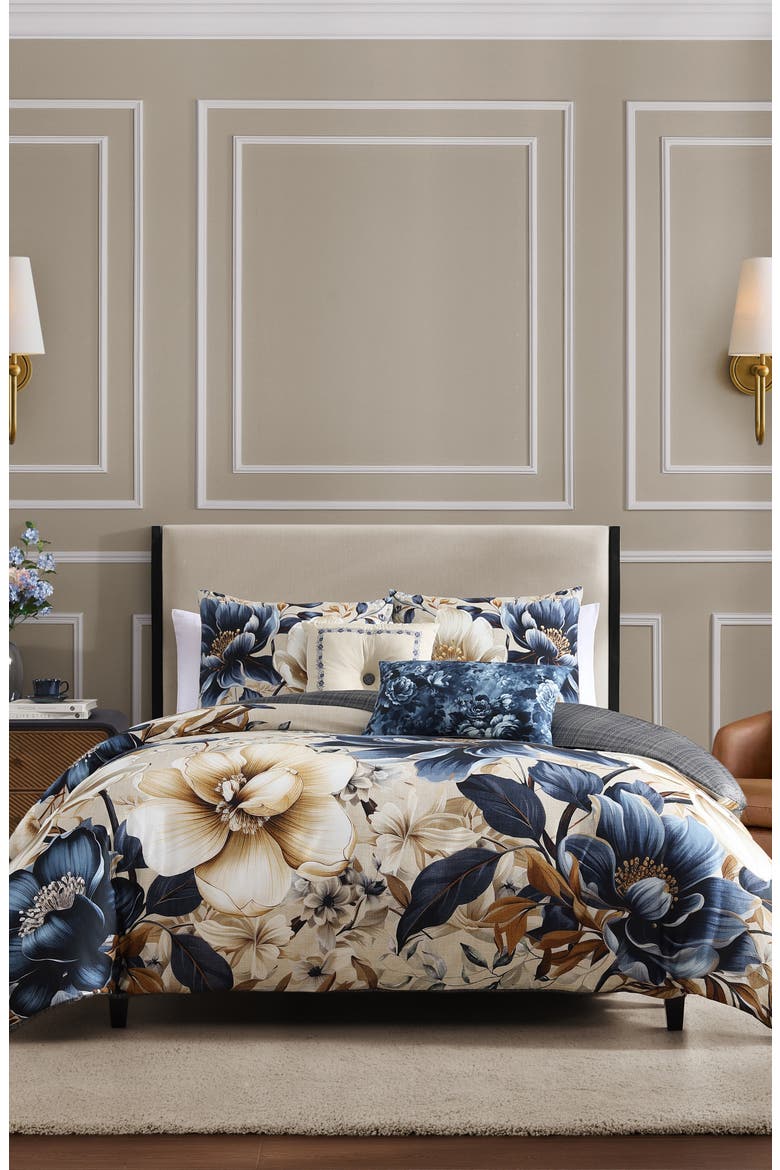 English Manor Reversible Comforter Set, Main, color, BLUE