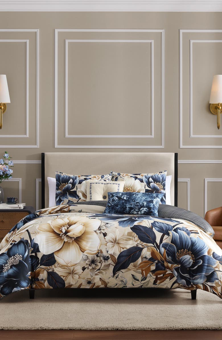 Bebejan English Manor Reversible Comforter Set, Main, color, Blue