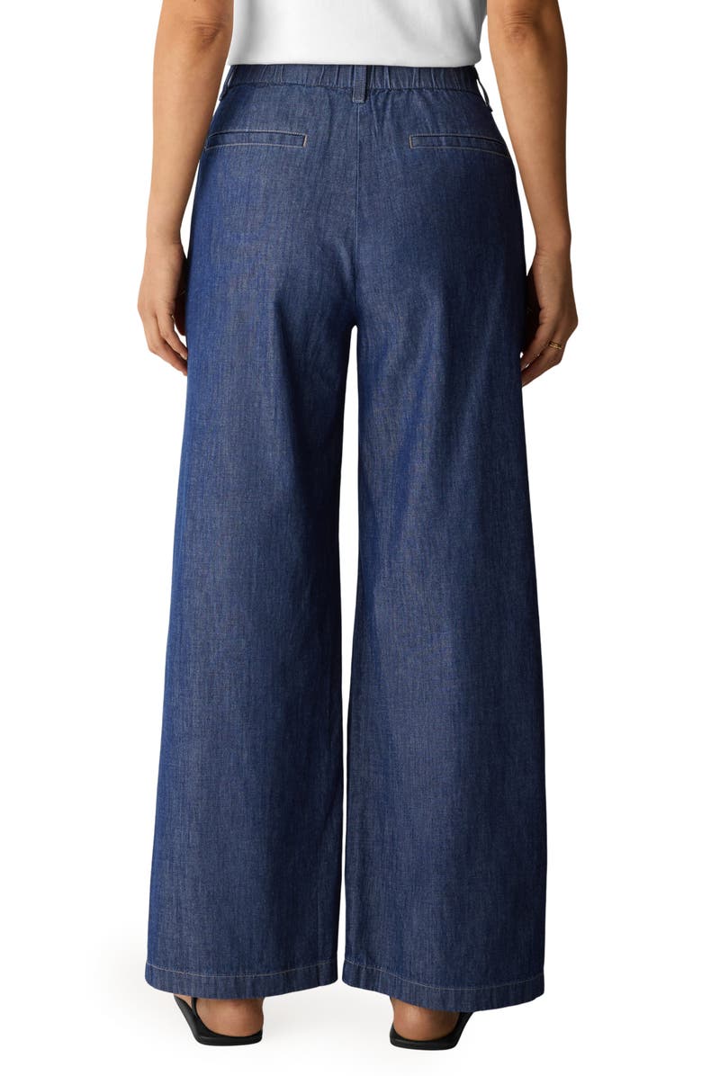 Eileen Fisher Wide Leg Organic Cotton Denim Pants, Alternate, color,