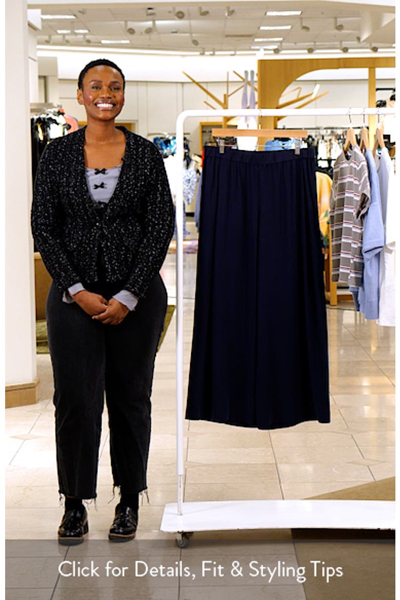 Pull-On Satin Wide Leg Pants video