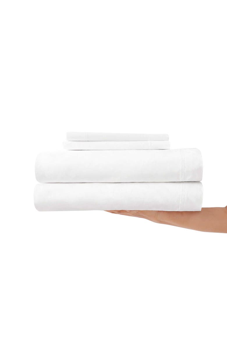 Tommy Bahama Solid 400 Thread Count Cotton Percale Sheet Set, Alternate, color, White