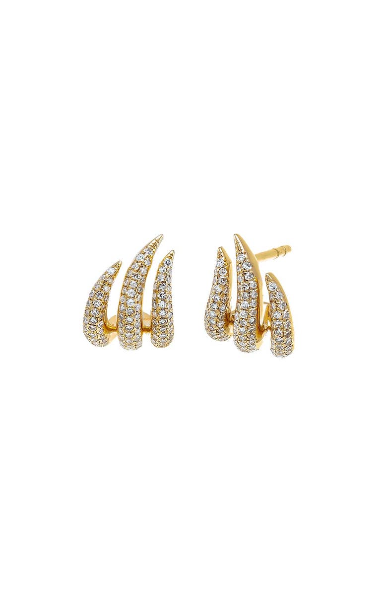 BY ADINA EDEN Diamond Pave Fancy Claw Stud Earring 14K, Main, color, 