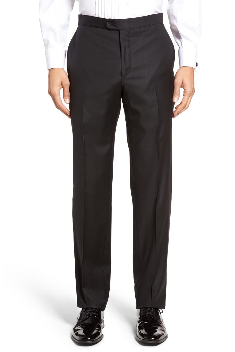 Classic B Fit Wool Tuxedo, Alternate, color, BLACK