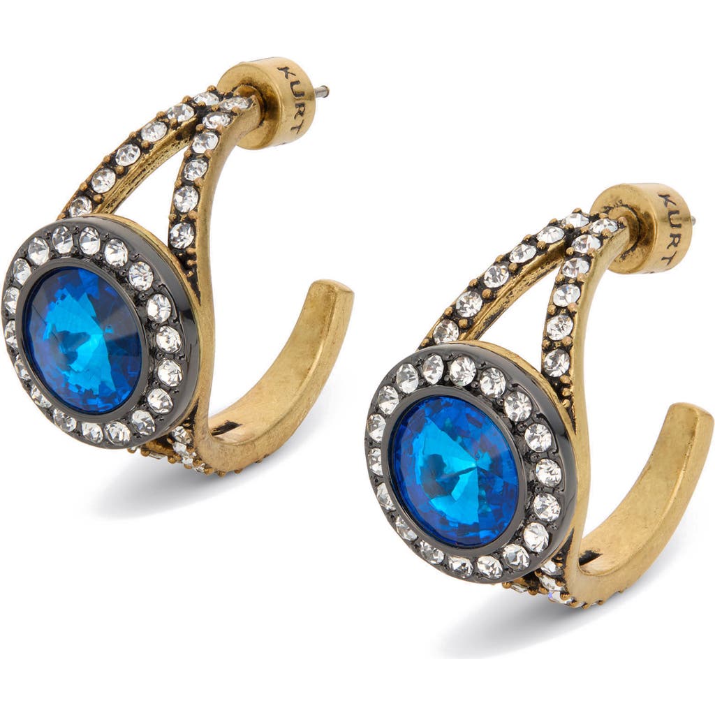 Kurt Geiger London Octavia Hoop Earrings In Brown