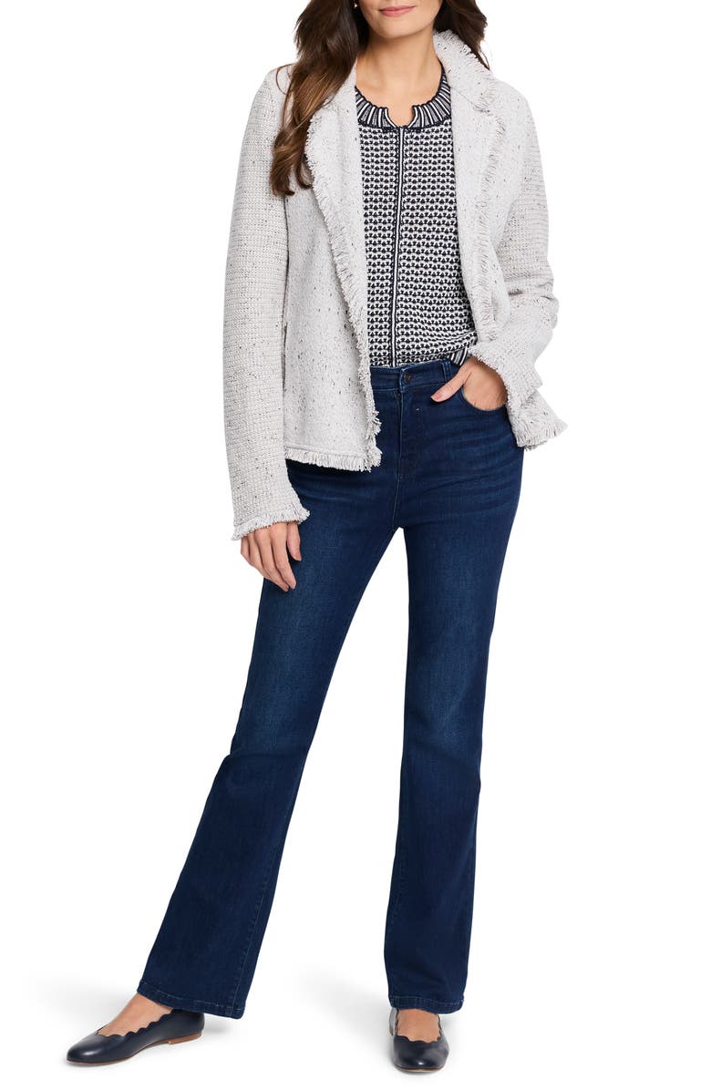 NIC+ZOE Fringe Knit Jacket, Alternate, color, Sugar Cookie