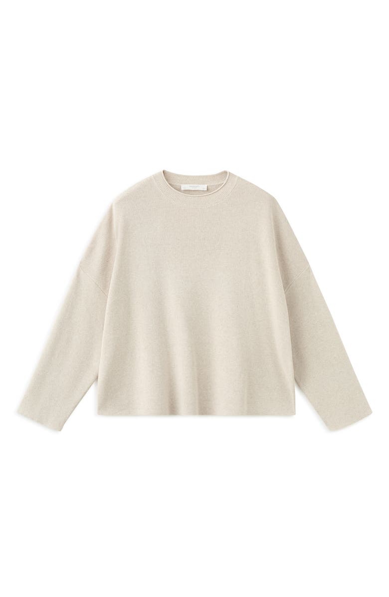 MANGO Fluid Cotton & Linen Blend Lounge Sweatshirt, Alternate, color, 