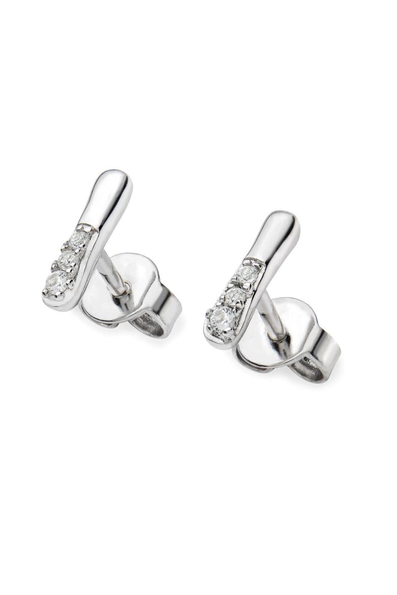Skinny Drip Mini Studs, Main, color, Sterling Silver