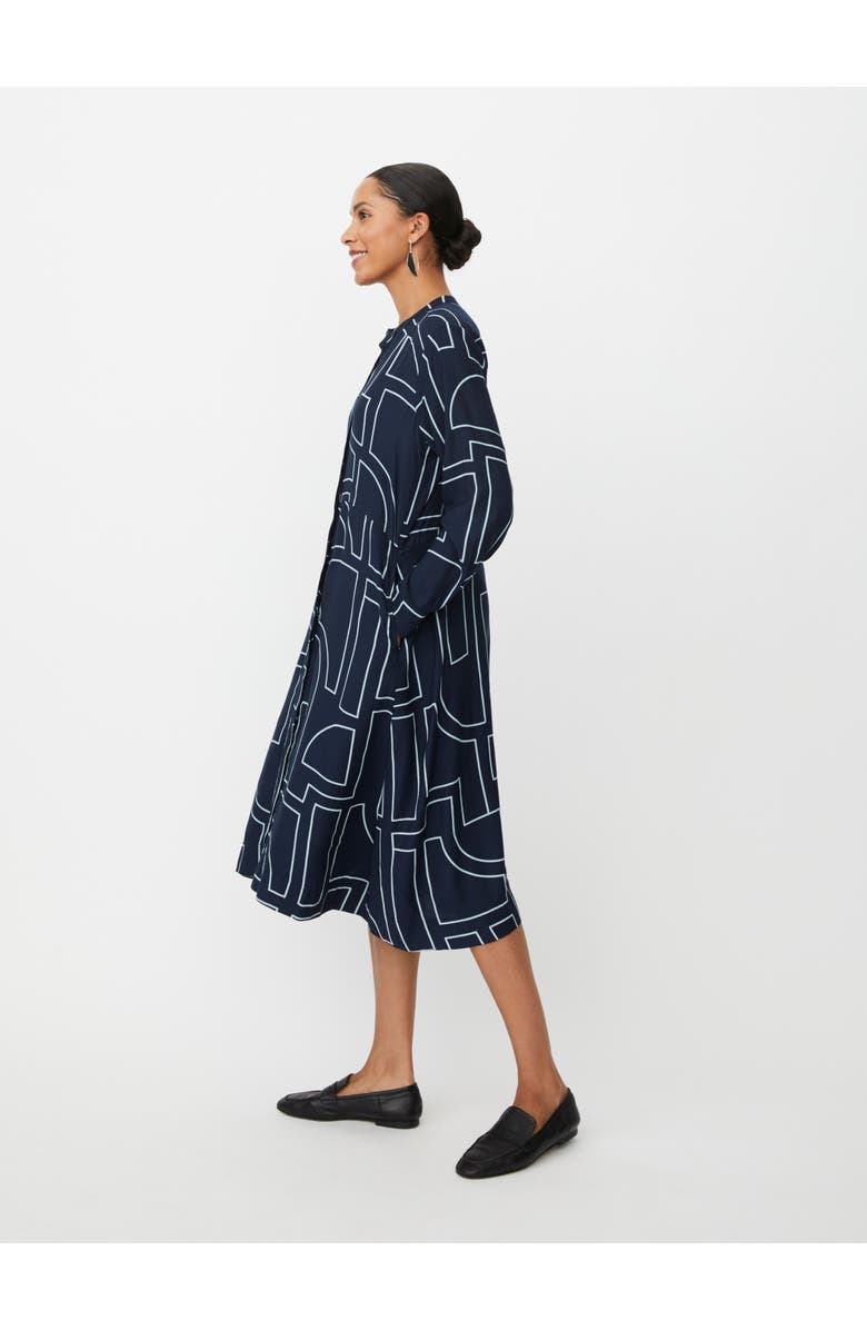 Masai Copenhagen Nataly Long Sleeve A-Line Midi Dress, Alternate, color, Navy Blazer
