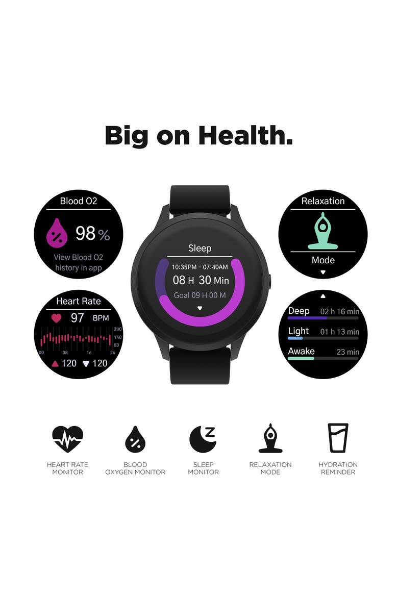 iTouch Sport 4 Smartwatch, 36mm, Alternate, color, BLACK