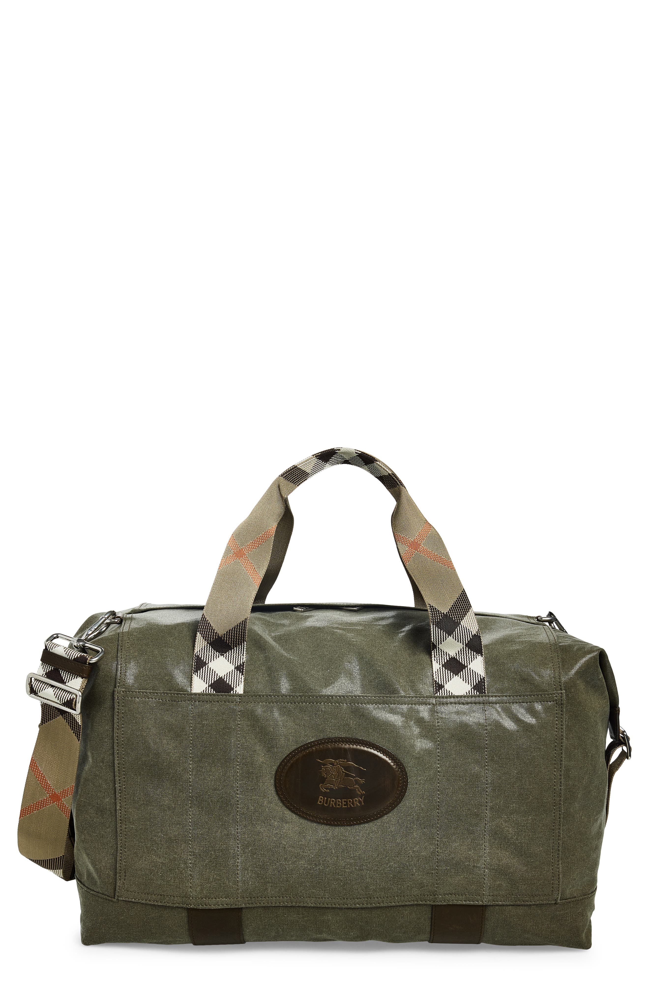 Coated Canvas Duffle Bag, Main, color, MILITARY