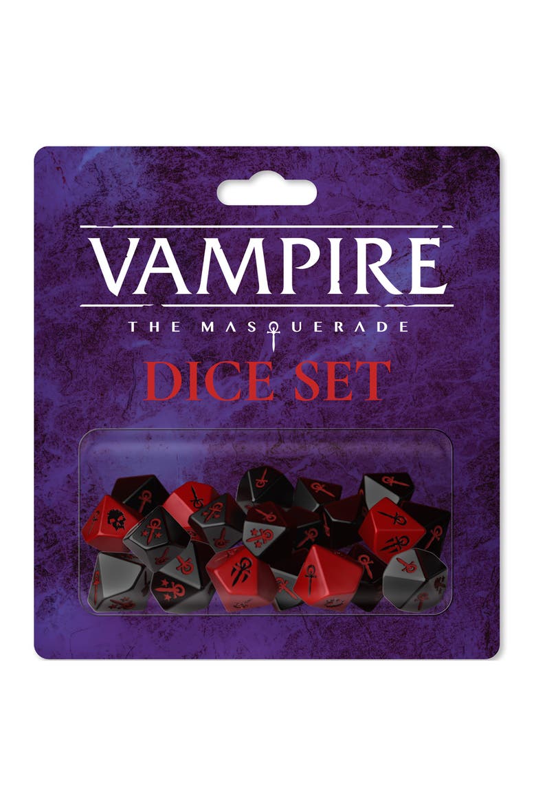 Vampire The Masquerade Dice Set - Roleplaying Game, Main, color, Black