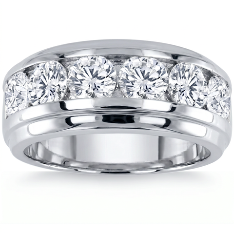 4Ct Men's Diamond Ring in 10k Gold Lab Grown