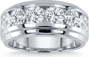 Bliss Diamond 4Ct Men's Diamond Ring in 10k Gold Lab Grown