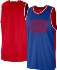 Nike Men's Nike Royal/Red Philadelphia 76ers Courtside Versus Force Split DNA Performance Mesh Tank Top