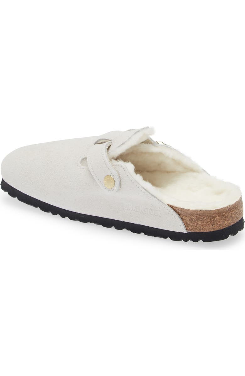 Birkenstock Boston Genuine Shearling Lined Clog, Alternate, color, Antique White/ Antique White