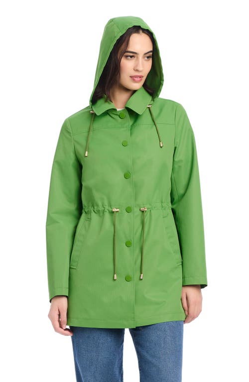 Kate Spade New York Magic Print Hooded Rain Jacket In Green