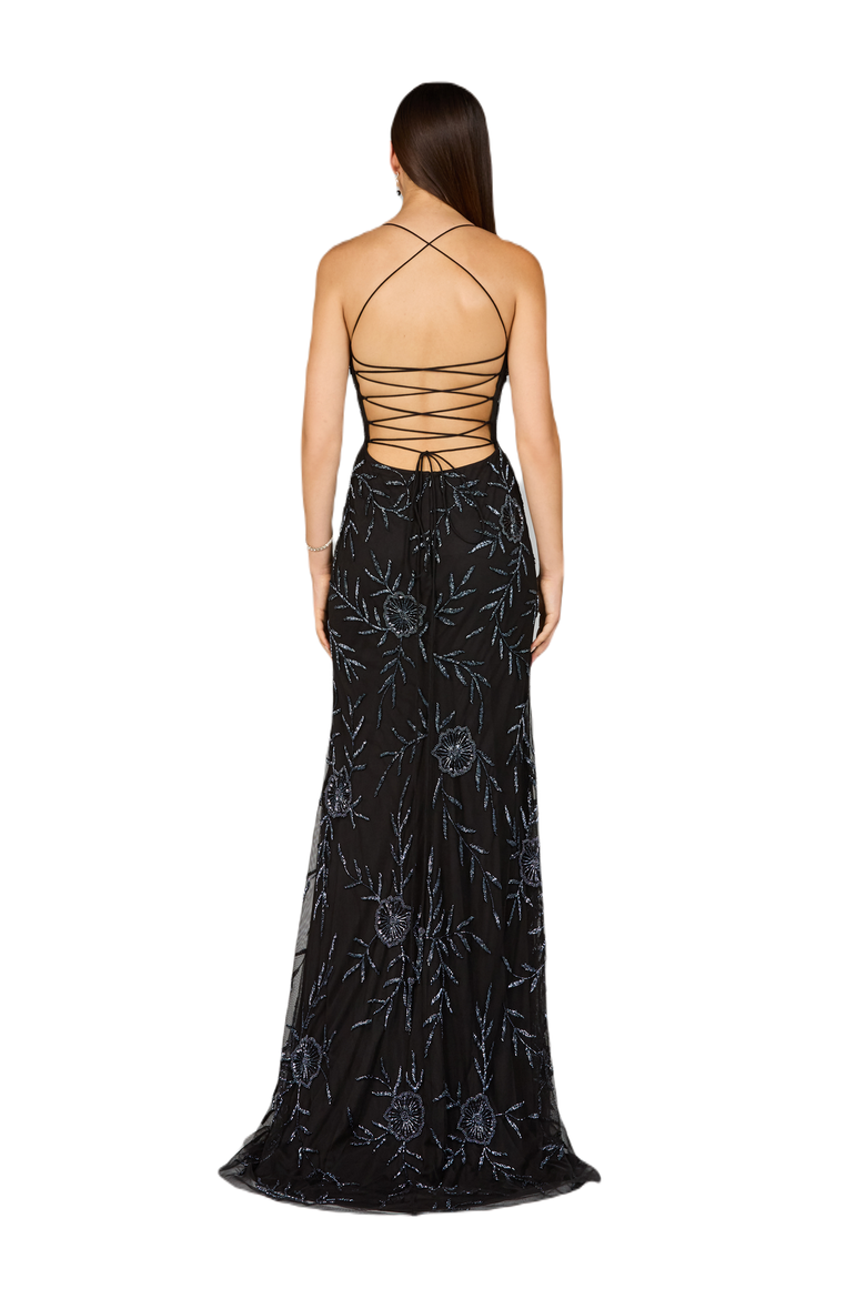Corset Dress with Straps, Alternate, color, Black/Gunmetal