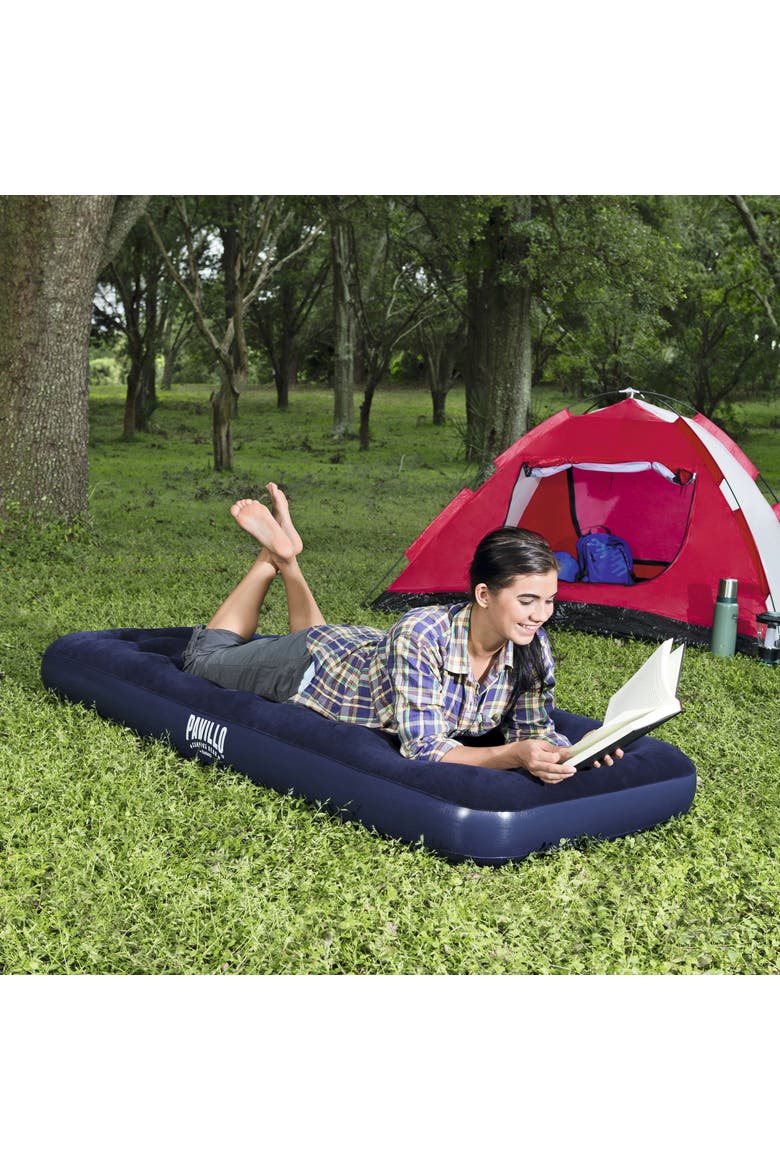 Flocked Air Mattress Twin, Alternate, color, Multicolored