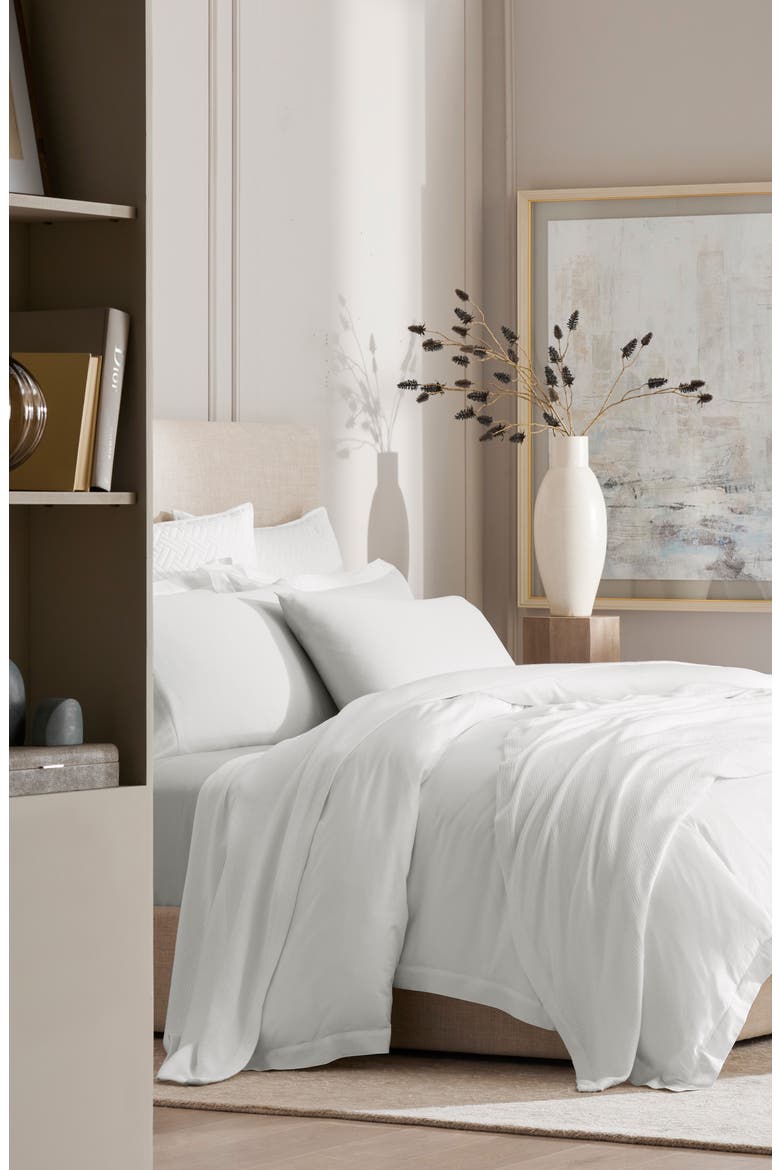 Lightweight Bed Blanket, Alternate, color, WHITE