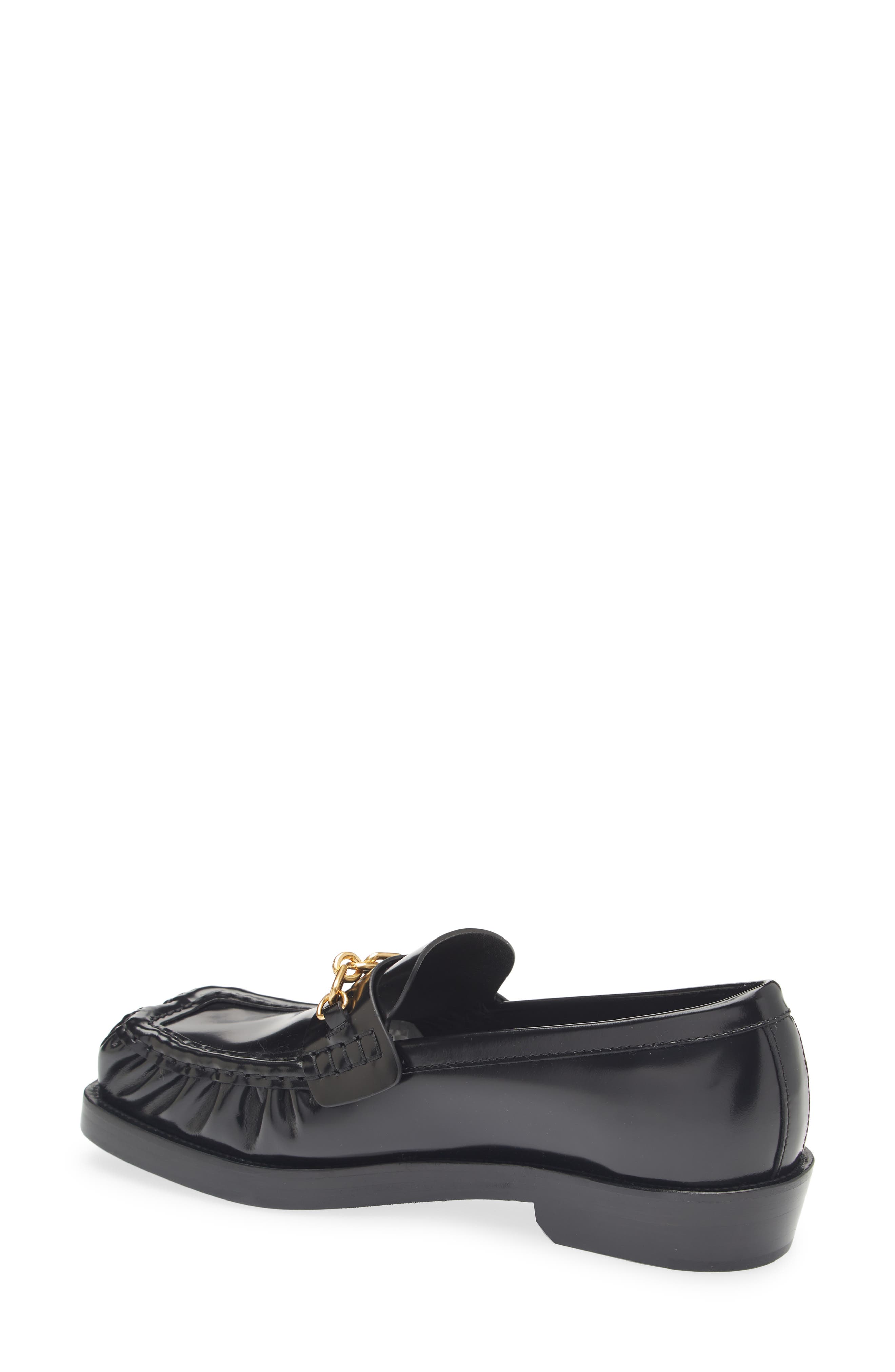 Balmain Sync Glazed Leather Loafer, Alternate, color, 0Pa Black
