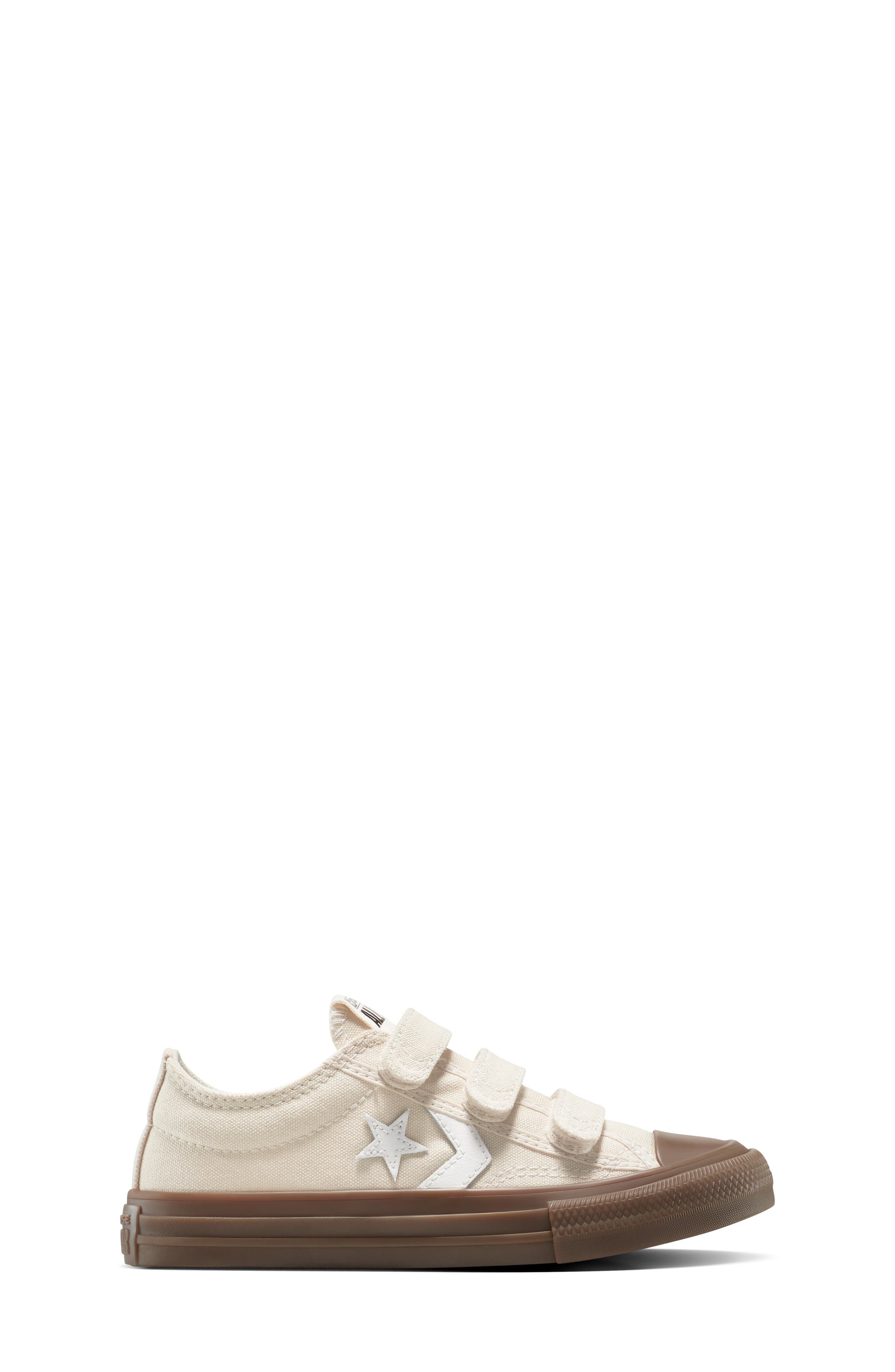 Converse Kids' Star Player 76 Gum Rubber Easy-On Sneaker, Alternate, color, Light Dune