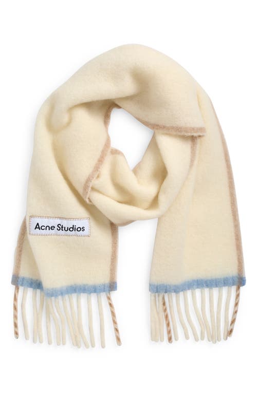 Acne Studios Valley Fringe Scarf In Neutral