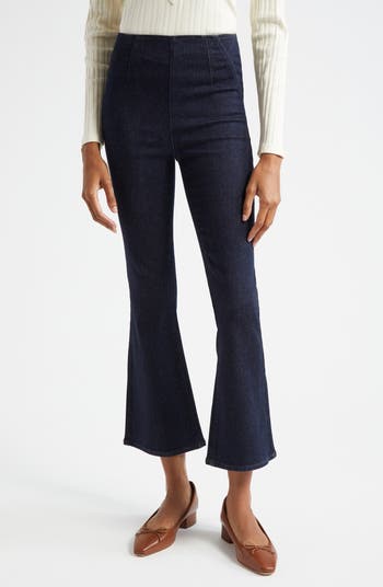 Veronica Beard Carson Off-Duty High Waist Ankle Flare Jeans