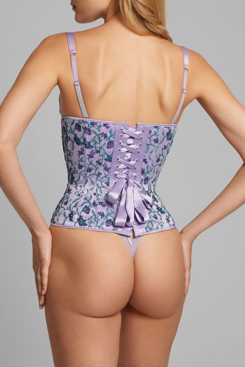 Scarlett Gasque The Wisteria Silk Waspie In Multi