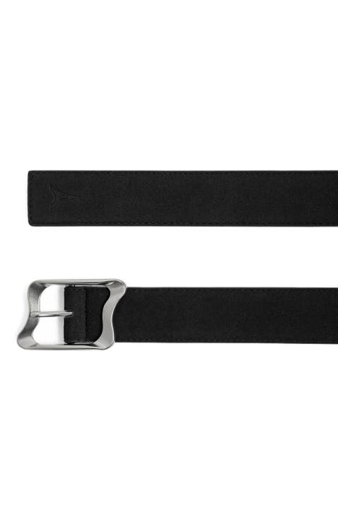 Eleanor Suede & Leather Statement Buckle Belt
