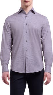 Bugatchi Devon OoohCotton® Geo Print Button-Up Shirt
