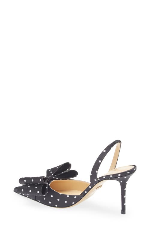 Mach&mach Mach & Mach Le Cadeau Bow Polka Dot Slingback Pump In Multi